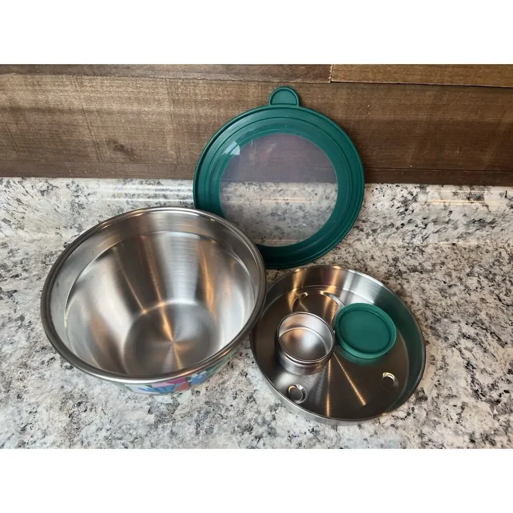 S’well Stainless Steel 64oz Salad Bowl Lunch Kit Travel Floral Boho School Pack